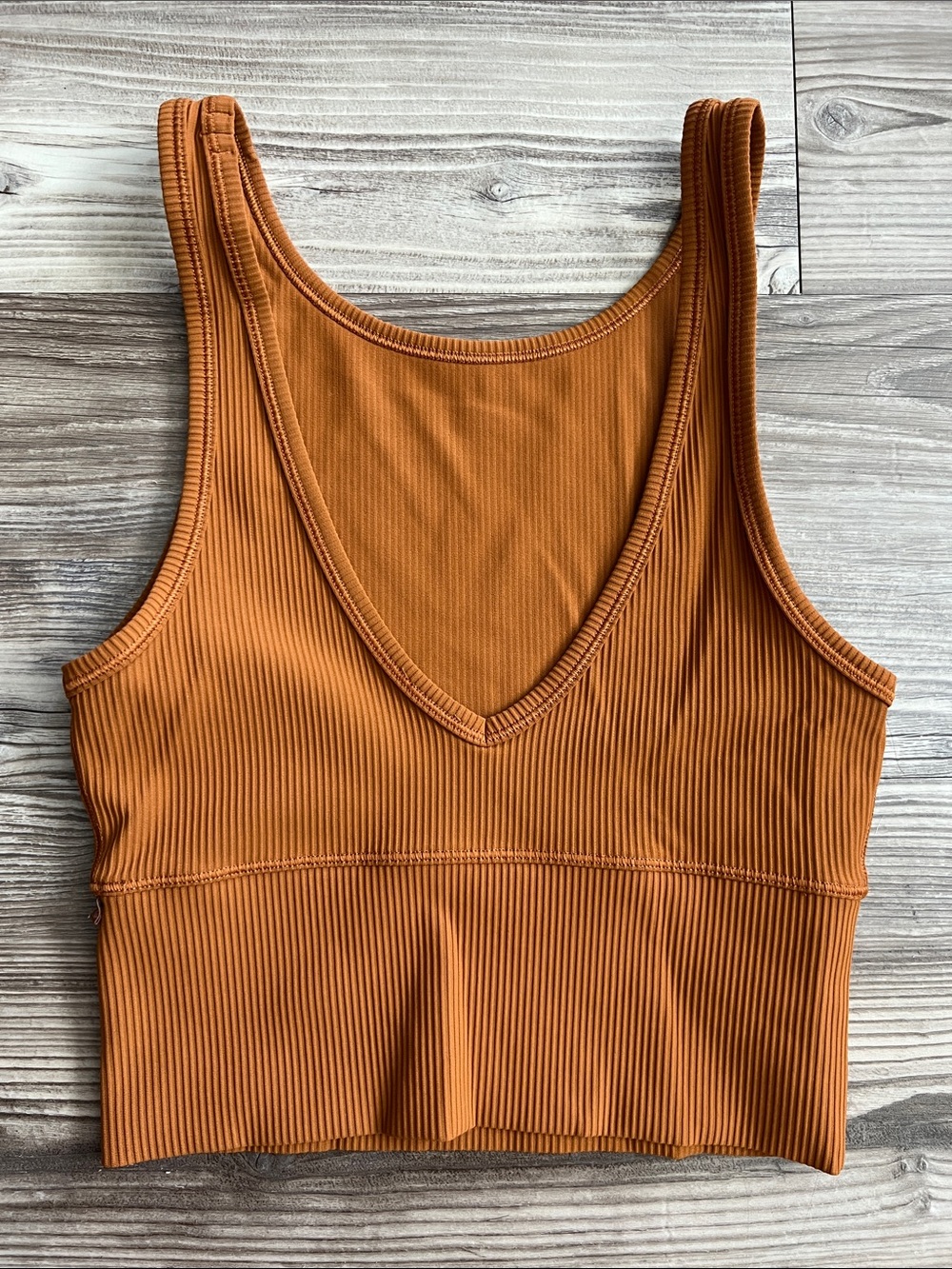 Lululemon Power Pivot Ribbed Tank Top Butternut Brown